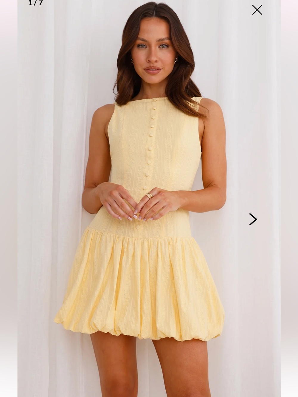 Hello Molly Burst of Joy Yellow Bubble Mini Dress